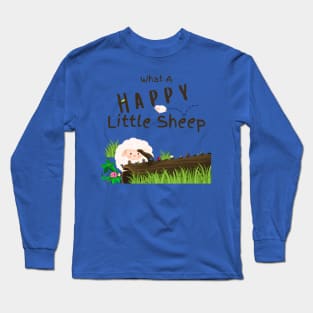 What A Happy Little Sheep | Fluffy Long Sleeve T-Shirt
